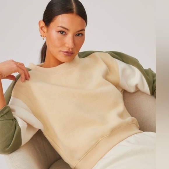 Daily Practice Knit Anthropologie Colorblocked Sweatshirt/Midi Skirt Set - Picture 5 of 5